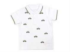 Name It bright white car embroidery polo